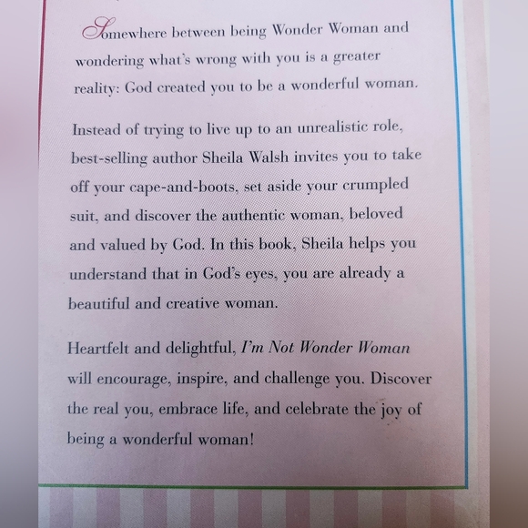 I'm Not Wonder Woman But God Made Me Wonderful, Book By Sheila Walsh - Picture 3 of 11